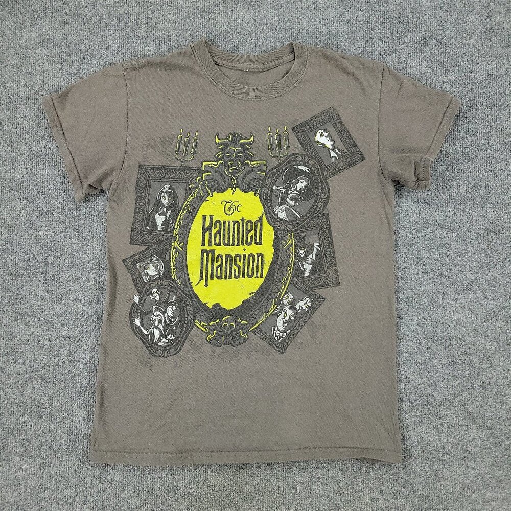 Disney Shirt Men's Small Gray Haunted Mansion Graphic Tee Short Sleeve Adult S